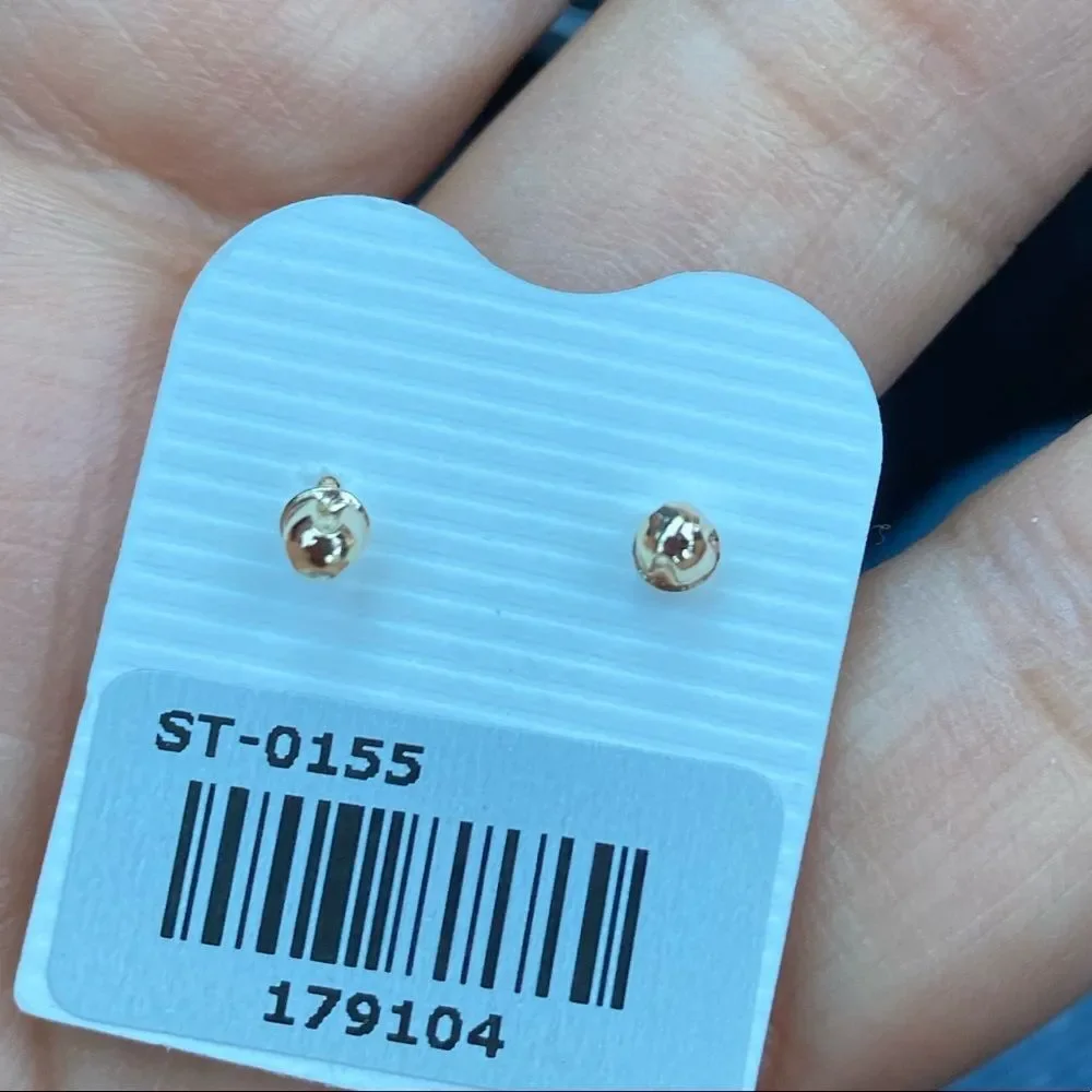 14k Yellow Gold 4mm Ball Screwback Earrings